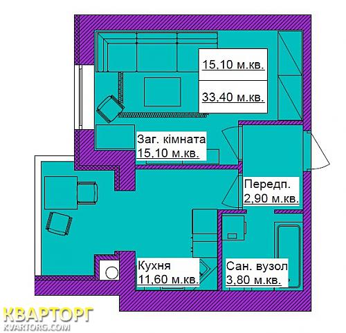Sell 1-room apartment. Киев, Большая Окружная — photo 10