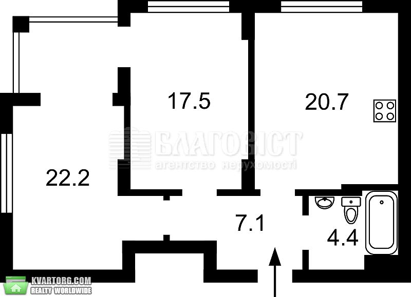 Sell 2-room apartment. Киев,  Днепровская наб — photo 3