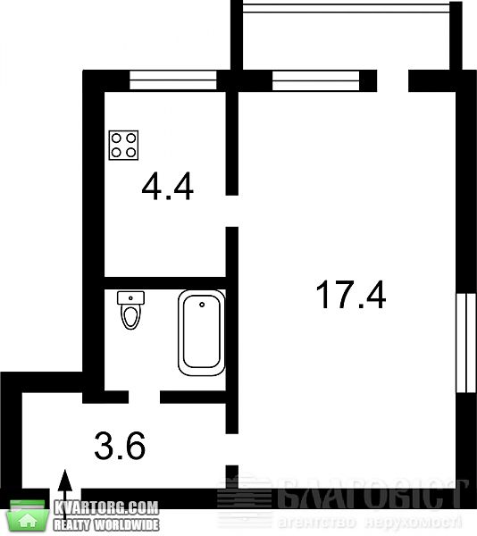 Sell 1-room apartment. Киев, Киквидзе — photo 3