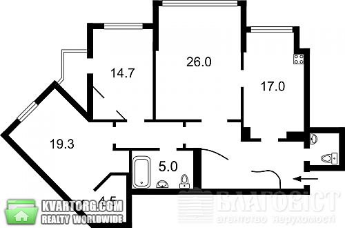 Sell 3-room apartment. Киев, Срибнокильская — photo 2