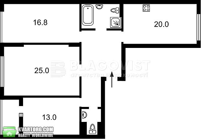 Sell 3-room apartment. Киев,  Гавела Вацлава  бульв. — photo 2