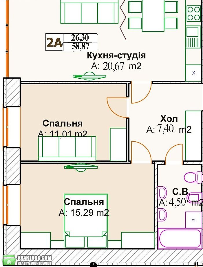 Sell 1-room apartment. Киев, Сковороды — photo 4