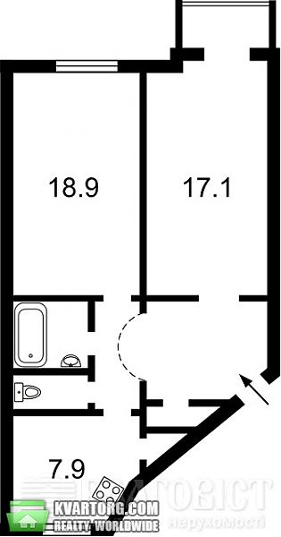 Sell 2-room apartment. Киев, Барбюса — photo 2