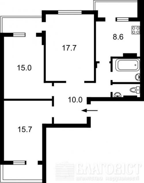 Sell 3-room apartment. Киев, Драгоманова — photo 3