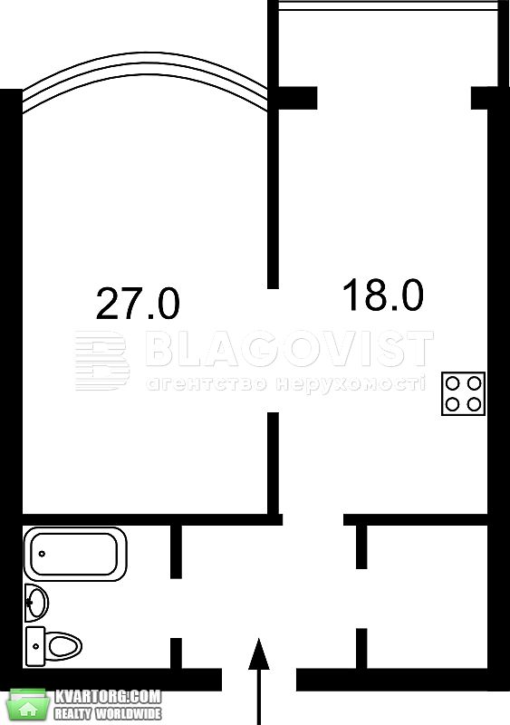 Rent out 1-room apartment. Киев, Коновальця Євгена — photo 9