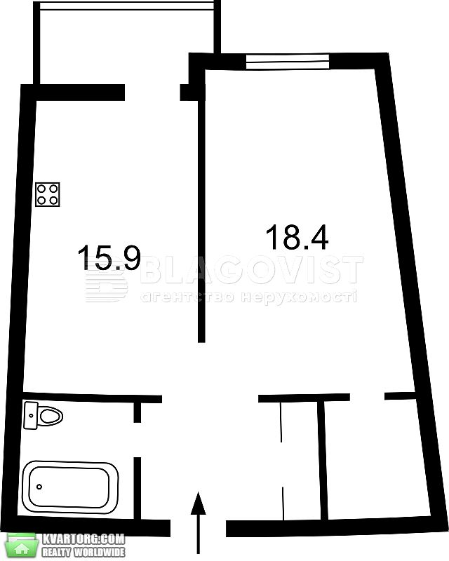 Sell 1-room apartment. Киев, Філатова Академіка — photo 2