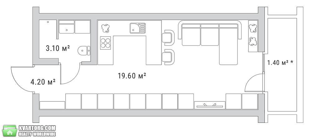 Sell 1-room apartment. Киев,  Васильковская — photo 3