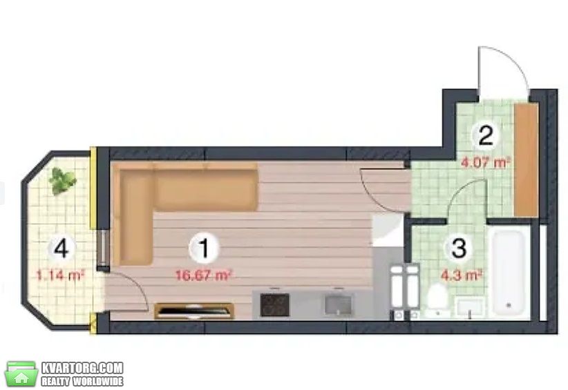 Sell 1-room apartment. Киев, Лысогорский спуск — photo 9