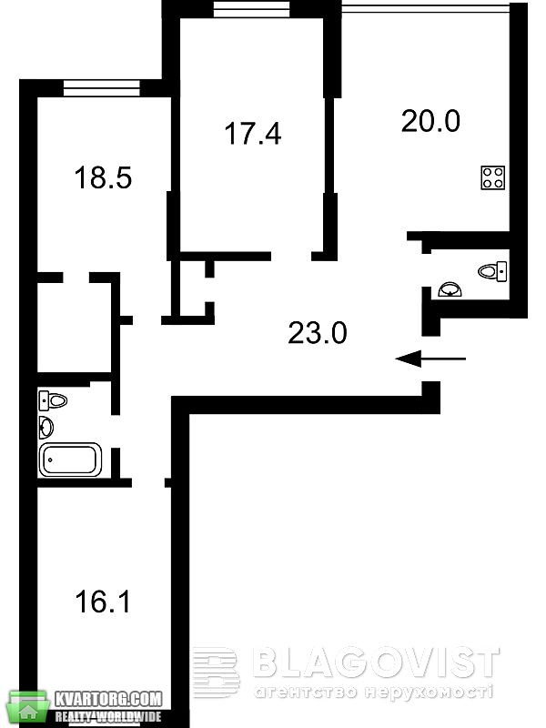 Sell 3-room apartment. Киев, ясинуватский переулок — photo 3