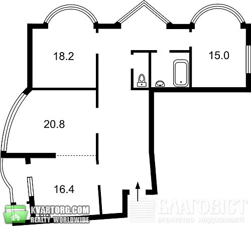 Sell 3-room apartment. Киев, Днепровская наб — photo 4