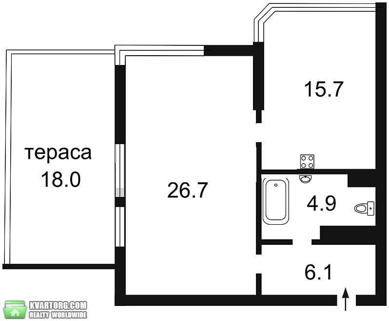 Sell 1-room apartment. Киев,  Ломоносова — photo 6