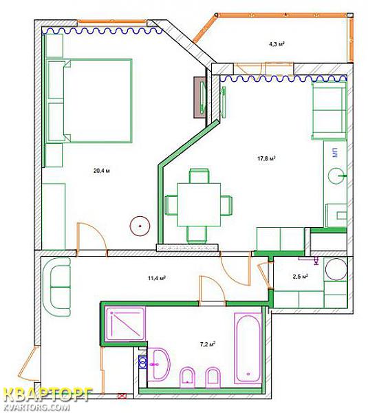 Sell 2-room apartment. Киев,  Лайоша Гавро — photo 10