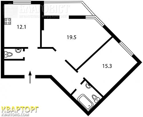 Sell 2-room apartment. Киев, Ломоносова — photo 3