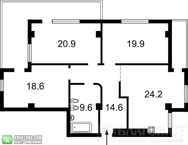 Sell 3-room apartment. Киев, Якира — photo 6