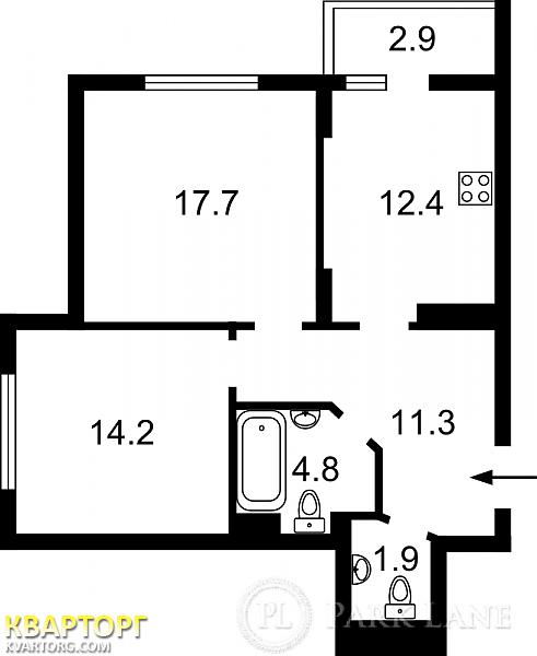 Sell 2-room apartment. Киев, Воскресенская — photo 4