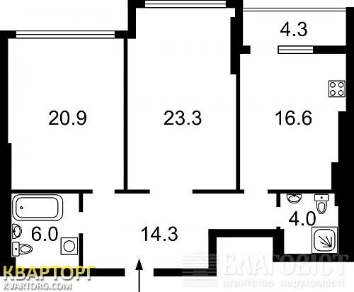 Sell 2-room apartment. Киев,  Драгомирова — photo 2