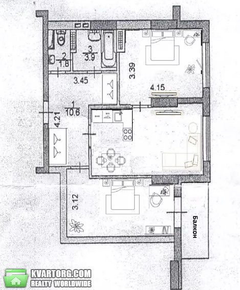 Sell 2-room apartment. Киев,  Феодосийская — photo 9