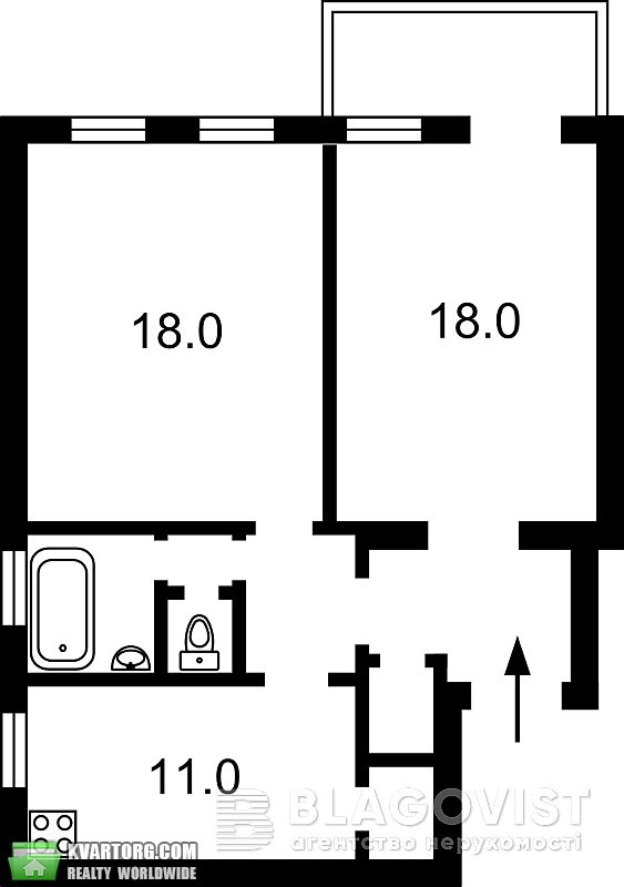 Sell 2-room apartment. Киев,  Тарасовская — photo 2