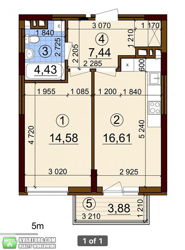 Sell 1-room apartment. Киев,  Межевая — photo 3