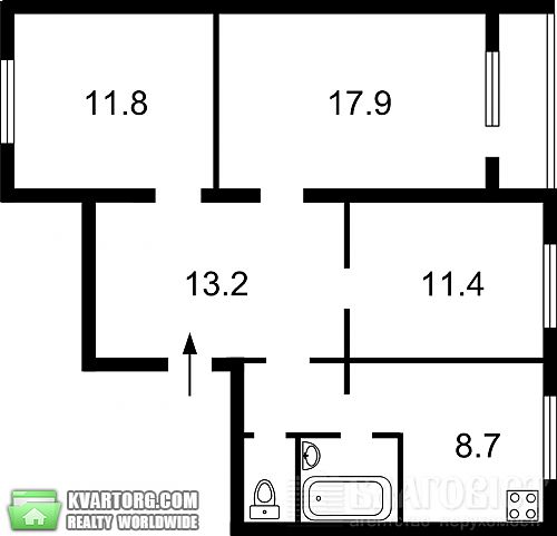 Sell 3-room apartment. Киев, Героїв Сталінграда просп. — photo 9