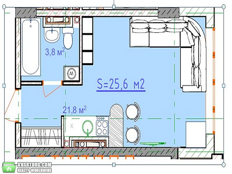 Sell 1-room apartment. Одесса, Ак. Вильямса — photo 1