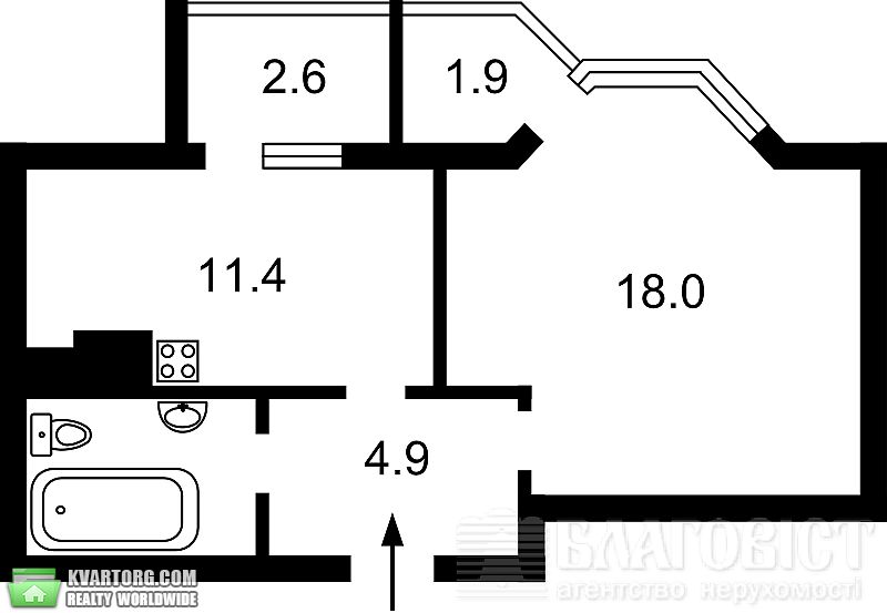 Sell 1-room apartment. Киев,  Коперника — photo 2