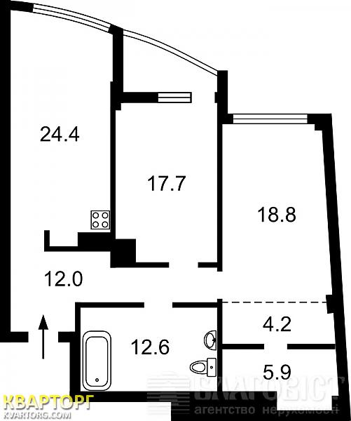 Sell 2-room apartment. Киев,  40-летия Октября просп — photo 2