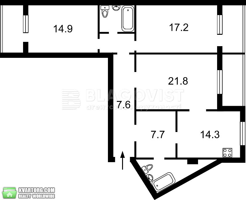 Sell 3-room apartment. Киев, Гмирі Бориса — photo 2