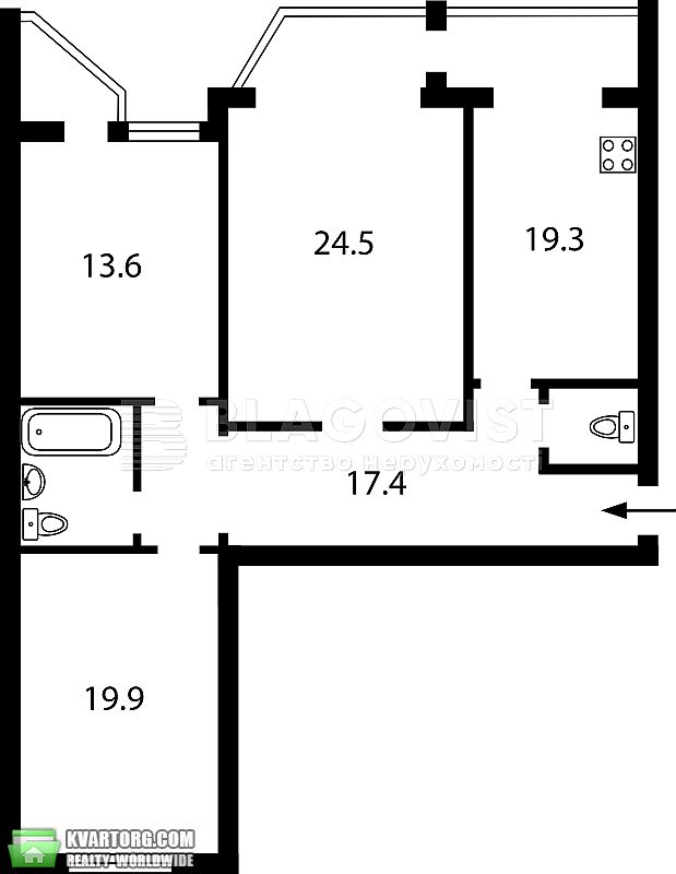 Sell 3-room apartment. Киев,  Ломоносова — photo 4