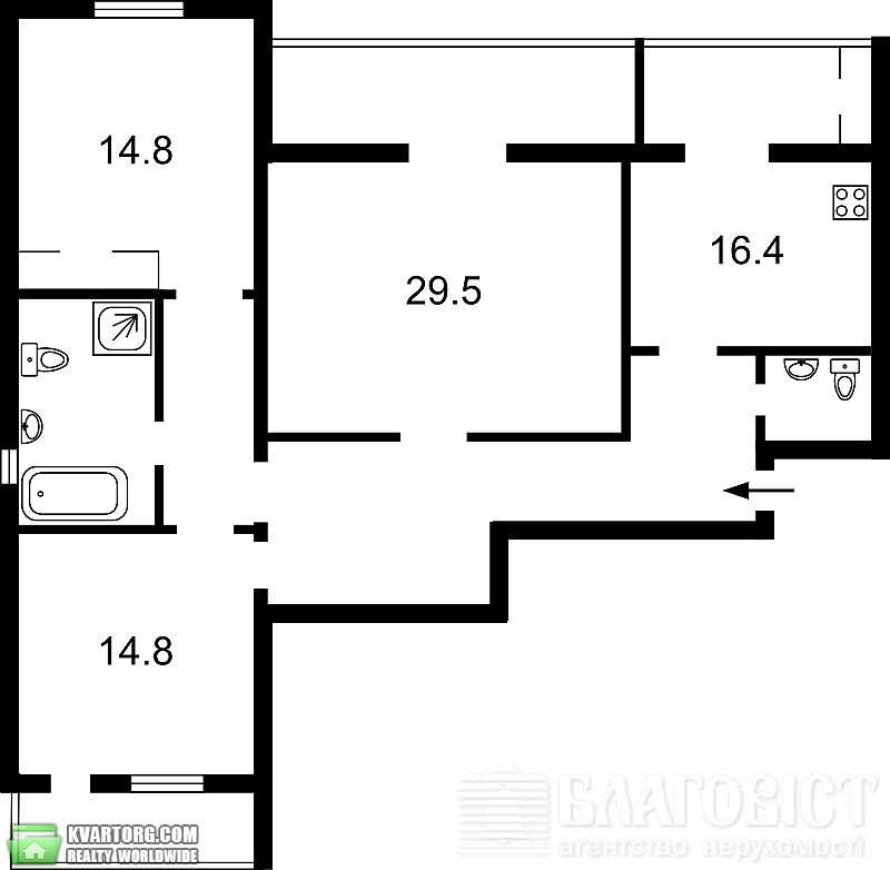 Sell 3-room apartment. Киев,  Немировича-Данченко — photo 3