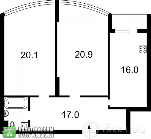 Sell 2-room apartment. Киев, Днепровская наб — photo 2