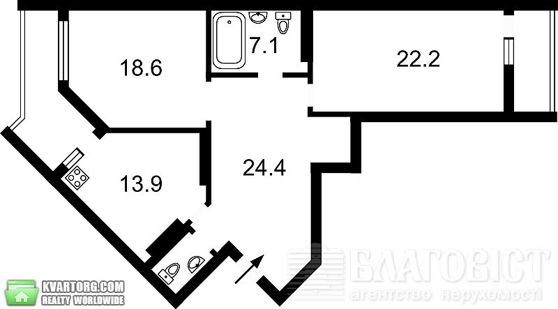 Sell 2-room apartment. Киев,  Трутенко — photo 6