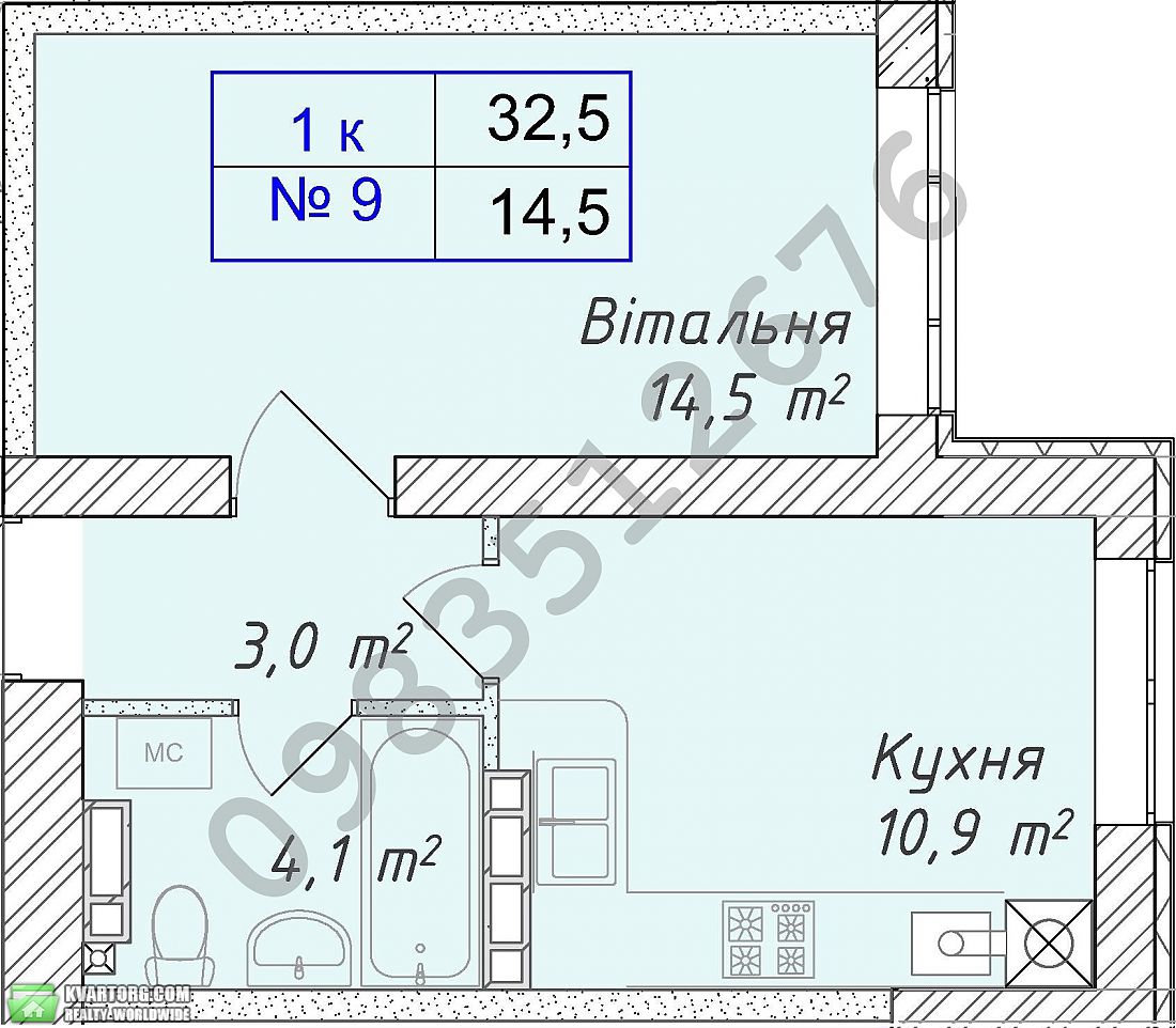 продам 1-комнатную квартиру. Киевская обл.,  Садовая - фото 10