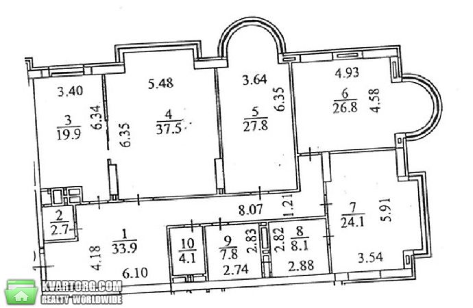 Rent out 4-room apartment. Киев,  Институтская — photo 10