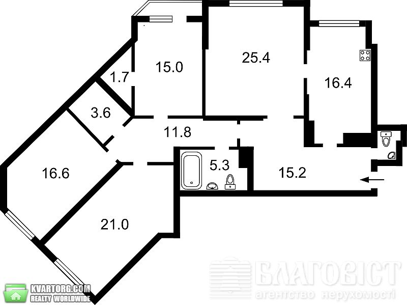 Sell 4-room apartment. Киев,  Княжий Затон — photo 2