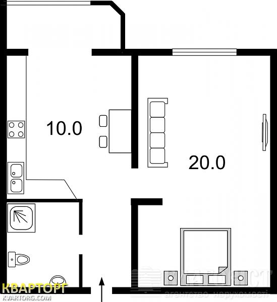 Sell 1-room apartment. Киев, Рыбальская — photo 8