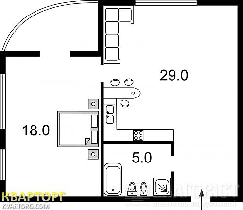 Sell 1-room apartment. Киев,  Краснозвездный пр — photo 3