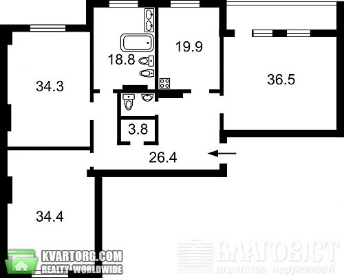 Sell 3-room apartment. Киев,  Краснова — photo 3