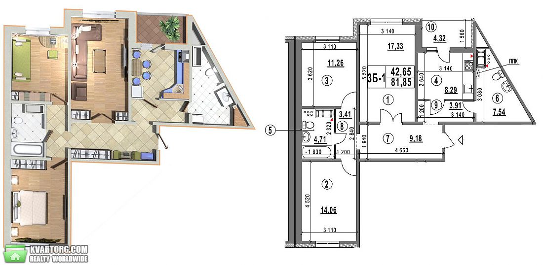 Sell 3-room apartment. Киев,  Глушкова пр — photo 8