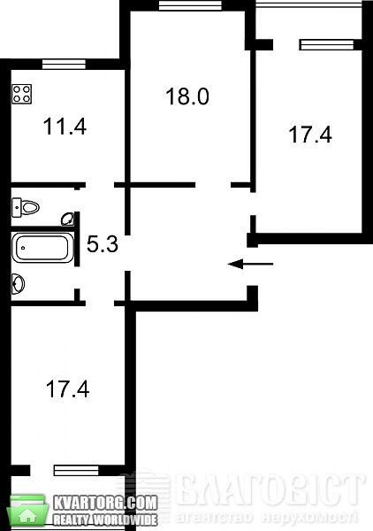 Sell 3-room apartment. Киев, Здолбуновская — photo 5