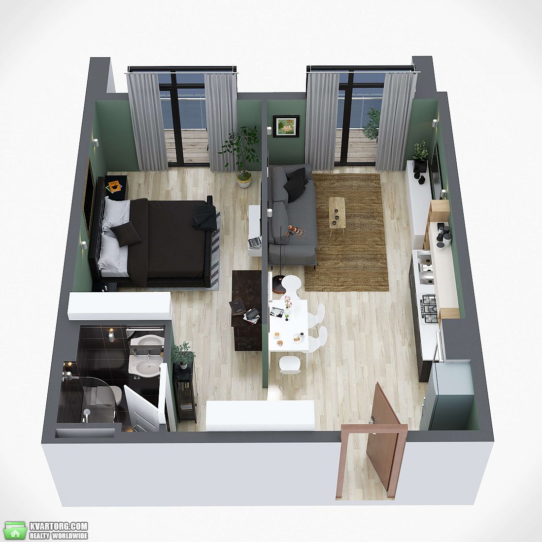 Sell 1-room apartment. Киев, Набережная — photo 7