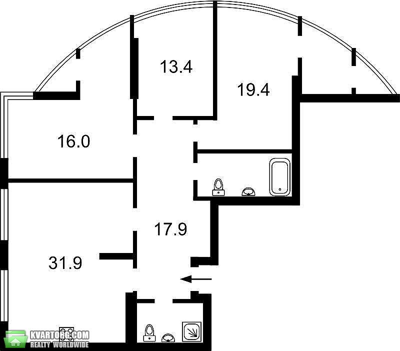Sell 3-room apartment. Киев,  Бажана — photo 4