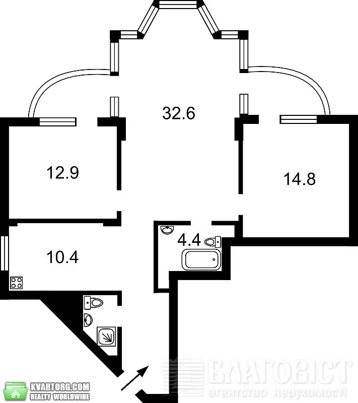 Sell 2-room apartment. Киев,  Мейтуса Композитора — photo 2