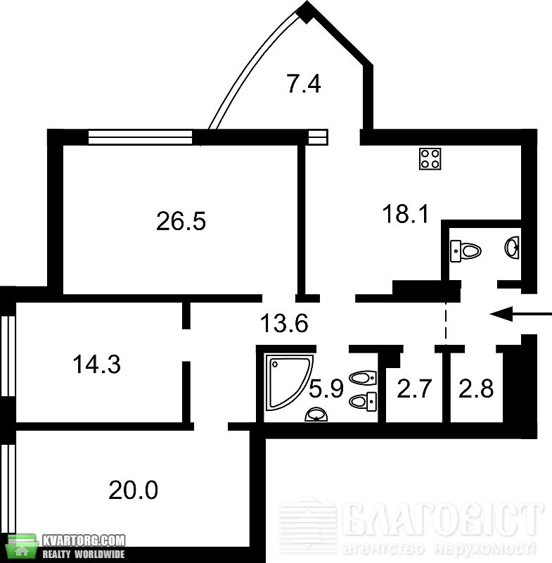 Sell 3-room apartment. Киев,  Глубочицкая — photo 6
