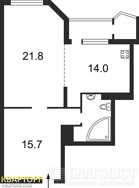 Sell 1-room apartment. Киев, Кудряшова — photo 2