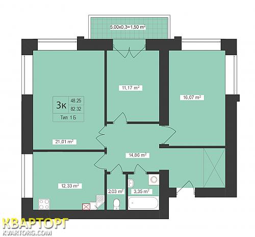 продам 3-комнатную квартиру. Киевская обл.,  новое шоссе,8 - фото 2
