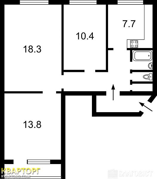 Sell 3-room apartment. Киев,  Малышко — photo 2