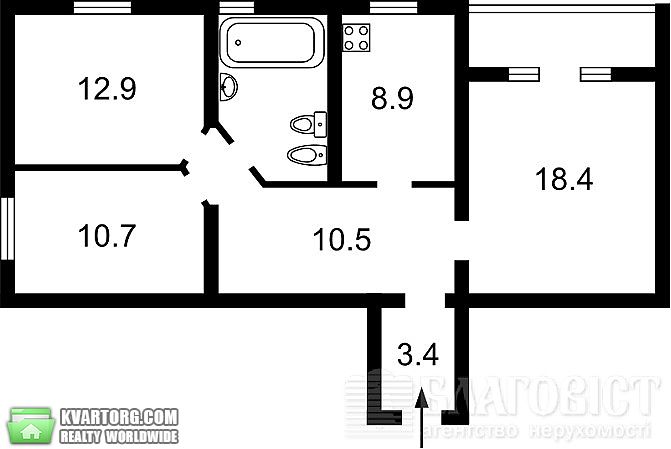 продам 3-комнатную квартиру. Киев,   Днепровская наб - фото 2