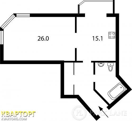 Sell 1-room apartment. Киев,  Бажана — photo 3