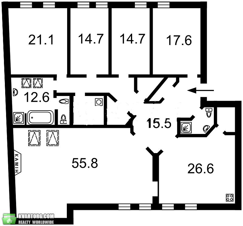 Sell 5-room apartment. Киев,  Пушкинская — photo 2